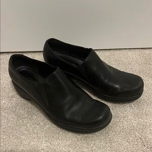 Ecco Black Slip-On Leather Shoes